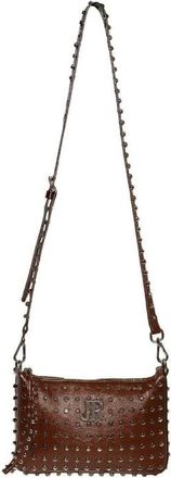 John Richmond Crossbody Tas met Metalen Studs en JR Logo - Dames - Schoudertassen - Bruin - ONE Size - Tassen