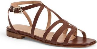 Bruno Magli Fiore Ankle Strap Sandal in Brown Nappa at Nordstrom, Size 10.5