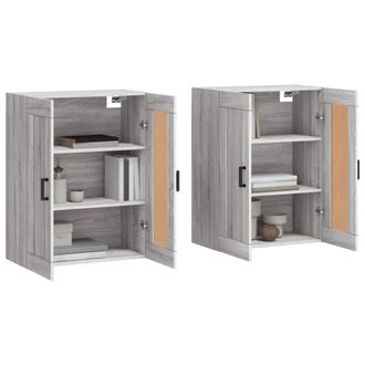 Berkfield Home Wall Mounted Cabinets 2 pcs Grey Sonoma Engineered Wood