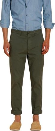 Mason's Chinos Oxford Canvas - Heren - Chinos - Groen - S - Katoen - Broeken