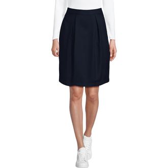 Lands End School Uniform Solid Pleated Skort Top of Knee in Classic Navy at Nordstrom, Size 12