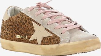 Golden Goose Niedrige Schn&uuml;rsneakers mit Leoparden-Detail Super-Star