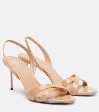 PARIS TEXAS Lidia patent leather slingback sandals