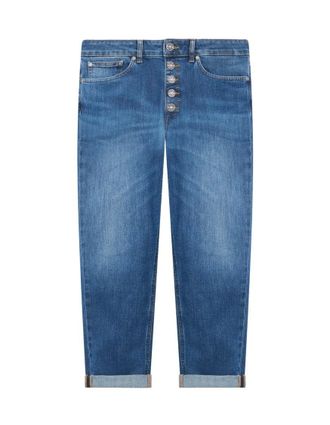 Dondup Straight-Leg Jeans with Mid-Rise Waist and Timeless Finish