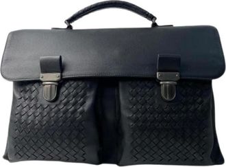 Bottega Veneta Pre-owned Handbags, male, Black, Size: ONE SIZE Pre-owned Briefcase