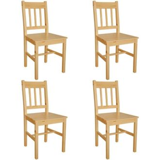 vidaXL Vidaxl - Dining Chairs 4 pcs Pinewood