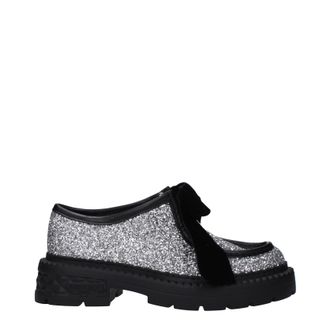 Jimmy Choo London Marlow Damess Glitterloafers zilver/zwart