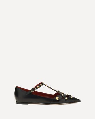 Valentino Garavani Ballerine Studdy in capretto Woman 37.5