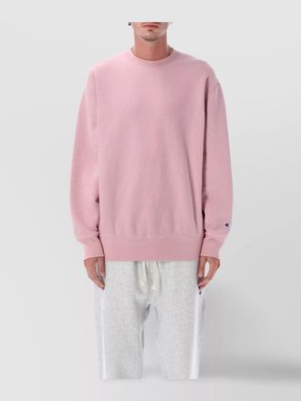 Champion crewneck sweater with ribbed cuffs and hem