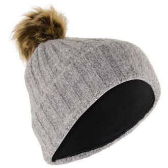 P.A.C. Jona Pompom Beanie M&uuml;tze f&uuml;r Damen | grau