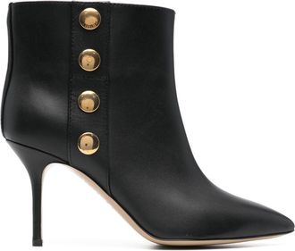 Moschino leather ankle boots - women - Calf Leather/Calf Leather/Calf Leather - 37 1/2 - Black