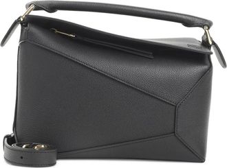 Loewe Tassen, Dames, Zwart, ONE Size, Leer, Kleine Puzzle Edge Tas