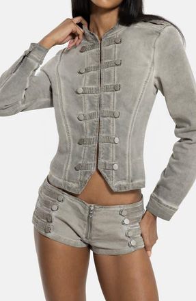 Jaded London Highlight Wash Drummer Jacket in Beige at Nordstrom, Size X-Small