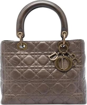 Dior Pre-owned Lady Dior - Dames - Vintage Handtas - Bruin - ONE Size - Leer - Vintage