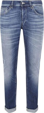 Dondup George Jeans - Heren - Slim Fit Jeans - Blauw - W35 - Katoen - Jeans