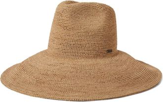 Brixton Helena Packable Straw Sun Hat in Tan at Nordstrom, Size X-Small