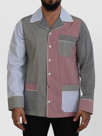 Dolce & Gabbana cotton checked patchwork long-sleeve shirt