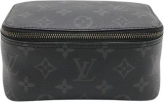 Louis Vuitton Pre-owned Monogram Eclipse Cube PM Cosmetic Pouch - Dames - Vintage Accessoires - Zwart - ONE Size - Leer - Vintage