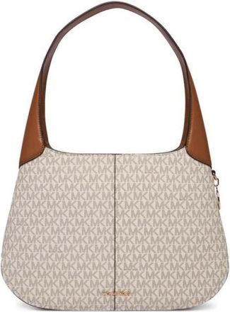 Michael Kors Alice Grote Schoudertas met Ritssluiting - Dames - Schoudertassen - Wit - ONE Size - Leer - Tassen