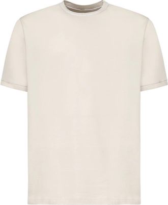 Eleventy T-shirts - Heren - T-shirts - Beige - 2XL - Katoen - Tops