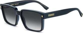 Dsquared2 D2 0202/G/S Pjp(9O) - Heren - Zonnebrillen - Blauw - 58 MM - Accessoires