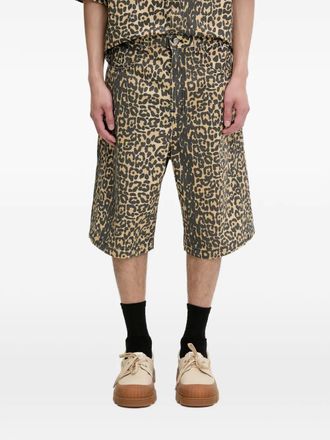 Rhude leopard-print shorts - Brown