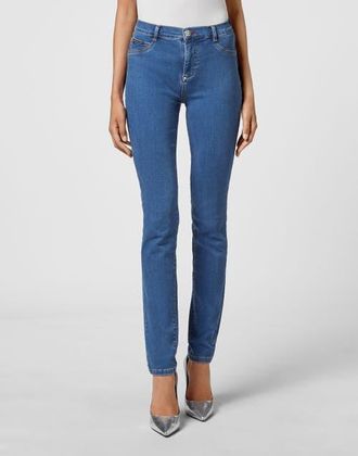 Philipp Plein High Waist Jegging Women in Quietmedium at Nordstrom, Size 28
