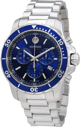 Movado Series 800 Chronograph Blue Dial Mens Watch 2600141