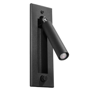 Wonderlamp Aplique de pared de acero negro g9
