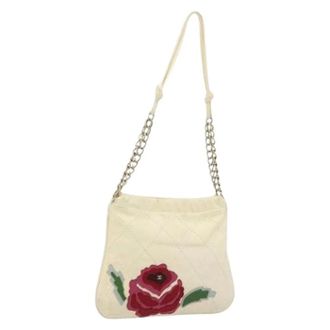 Chanel Pre-owned Shoulder Bags, female, White, Size: ONE SIZE Pre-owned Vintage Hand Bag