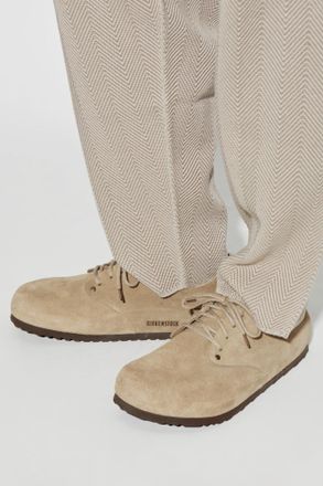 Birkenstock Maine Leather Shoes, Mens, Beige