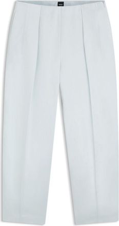BOSS Relaxed-fit trousers in soft sateen