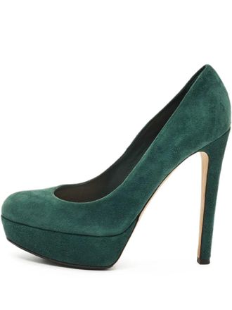 Dior platform suede pumps - Green