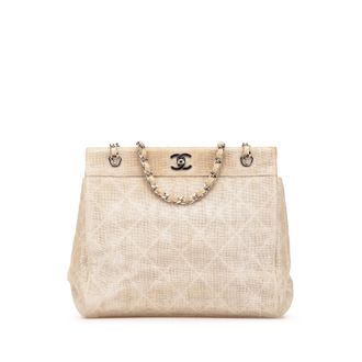 Chanel Chanel Tote Bag Metallic Linnen