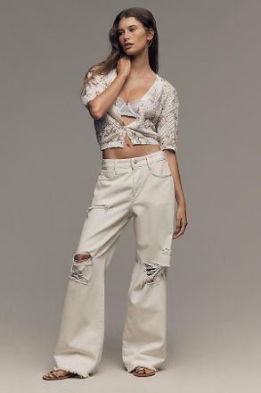 Pilcro Low Slung Distressed Slim Slouch Jeans