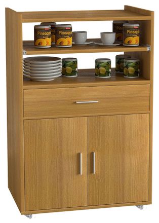 ebuy24 Carro De Cocina Vcm Carro De Rodillos Dimensiones De Posicionamiento Totales: Al. 92 X An. 59 X T. 40 Cm Espacio De Almacenamiento Suficiente Enrollab