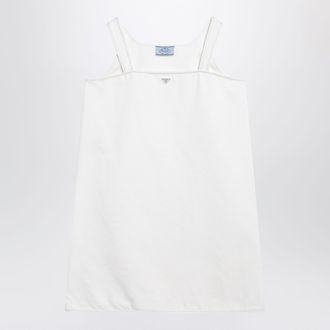 Prada Mini abito bianco in denim old