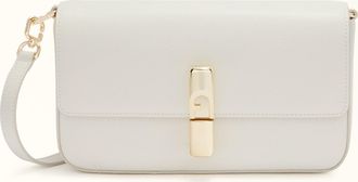 Furla Iride Borsa A Tracolla S Panna Bianco Pelle Stampata Donna