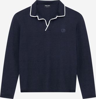 Giorgio Armani Poloshirt aus Leinen und Seide