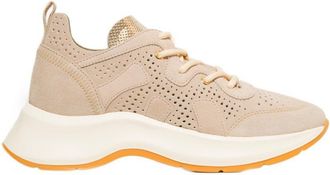 Hogan Perforated Beige Suede H585 Sneaker