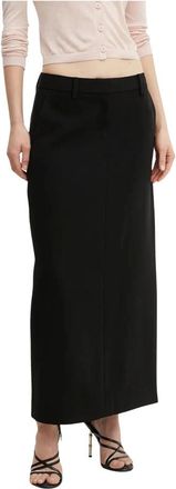Michael Kors Gonna lunga stile pantalone in cr&ecirc;pe testurizzato - - Skirts - Donna - Nero - M