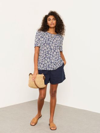 Fat Face FatFace Petite Blouse in Blue Shells