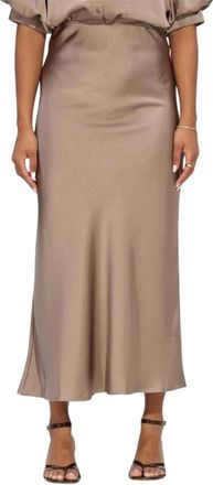 Notre-V Rokken, Dames, Beige, S, Polyester, Nv-Hildegard Midi Rok