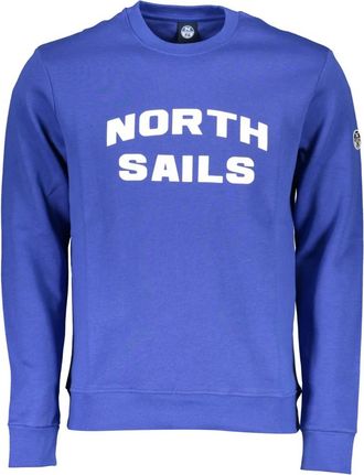 North Sails Blauwe Crewneck Sweatshirt met Lange Mouwen - Heren - Sweatshirts - Blauw - XL - Hoodies & sweatvesten