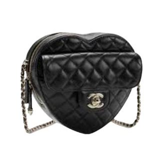 Chanel Large Quilted Heart Bag Size M