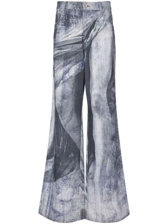 Balmain Jeans met wijde pijpen - Blauw