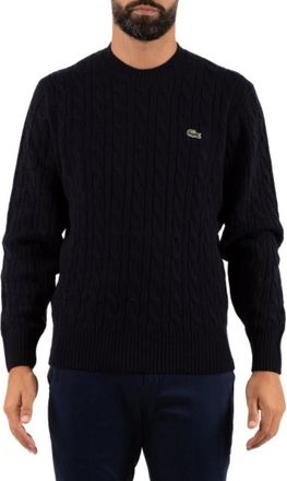 Lacoste Jersey de Lana con Trenzas - Knitwear - Hombre - Azul - XL
