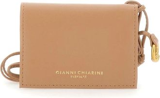 Gianni Chiarini Accessoires, Dames, Beige, ONE Size, Leer, Nappa Kaarthouder