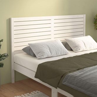 vidaXL Cabecero De Cama Madera Maciza De Pino Blanco 141x4x100 Cm Vidaxl