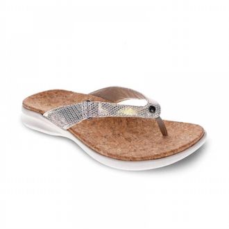 Revere Comfort Shoes Womens Napoli Sandal In Metallic Interest